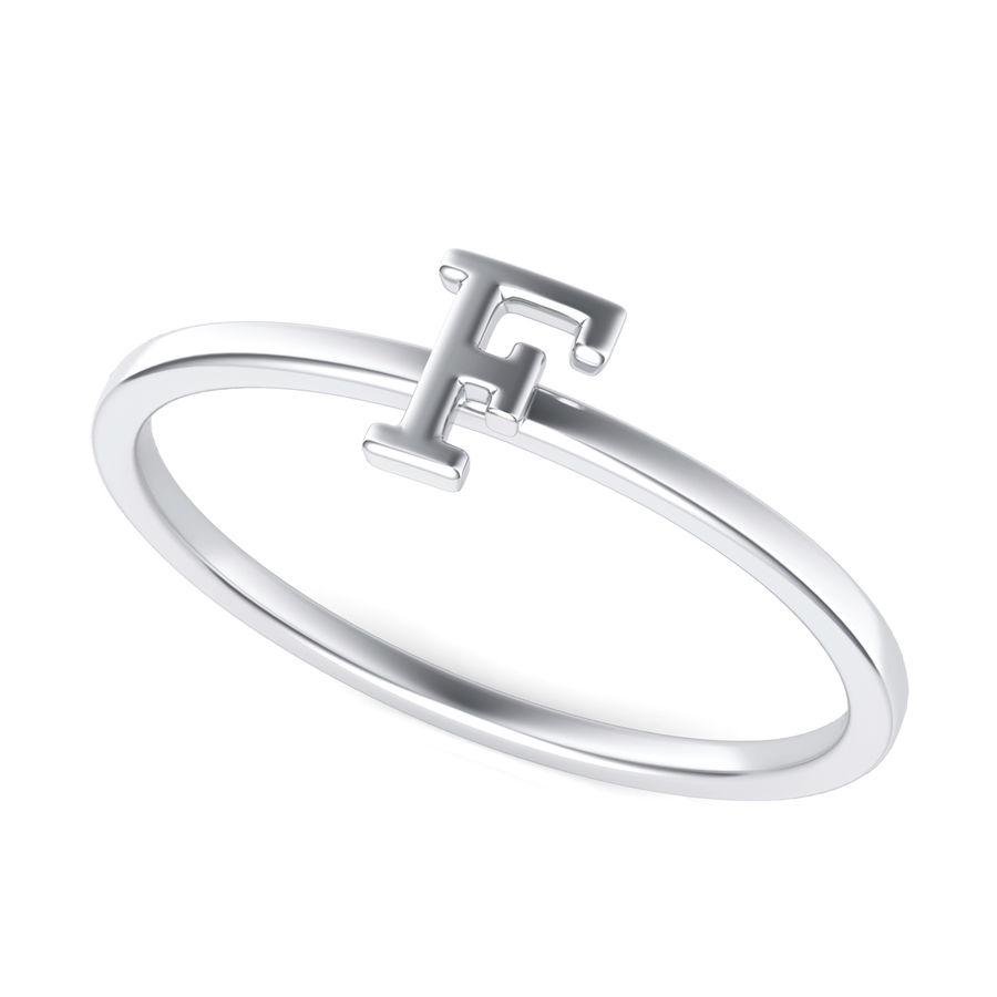 Initial Ring F Edwin Novel Jewelry Design