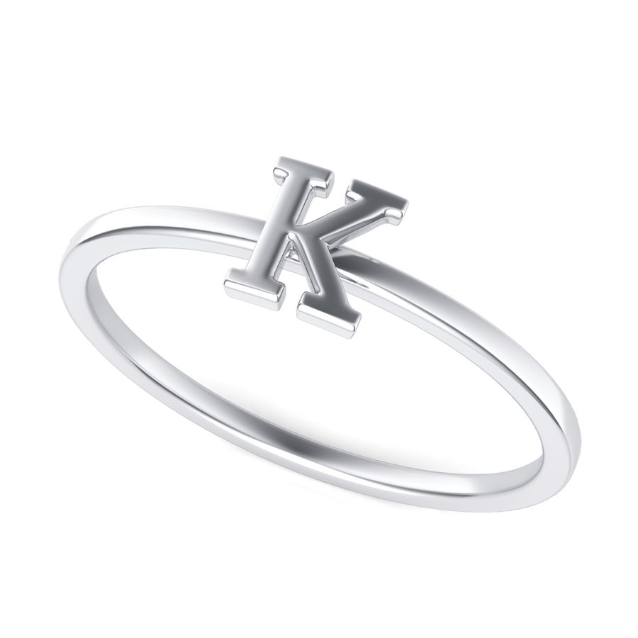 14k Yellow Gold Letter K Initial Heart Ladies Ring With White CZ Stones -  Etsy