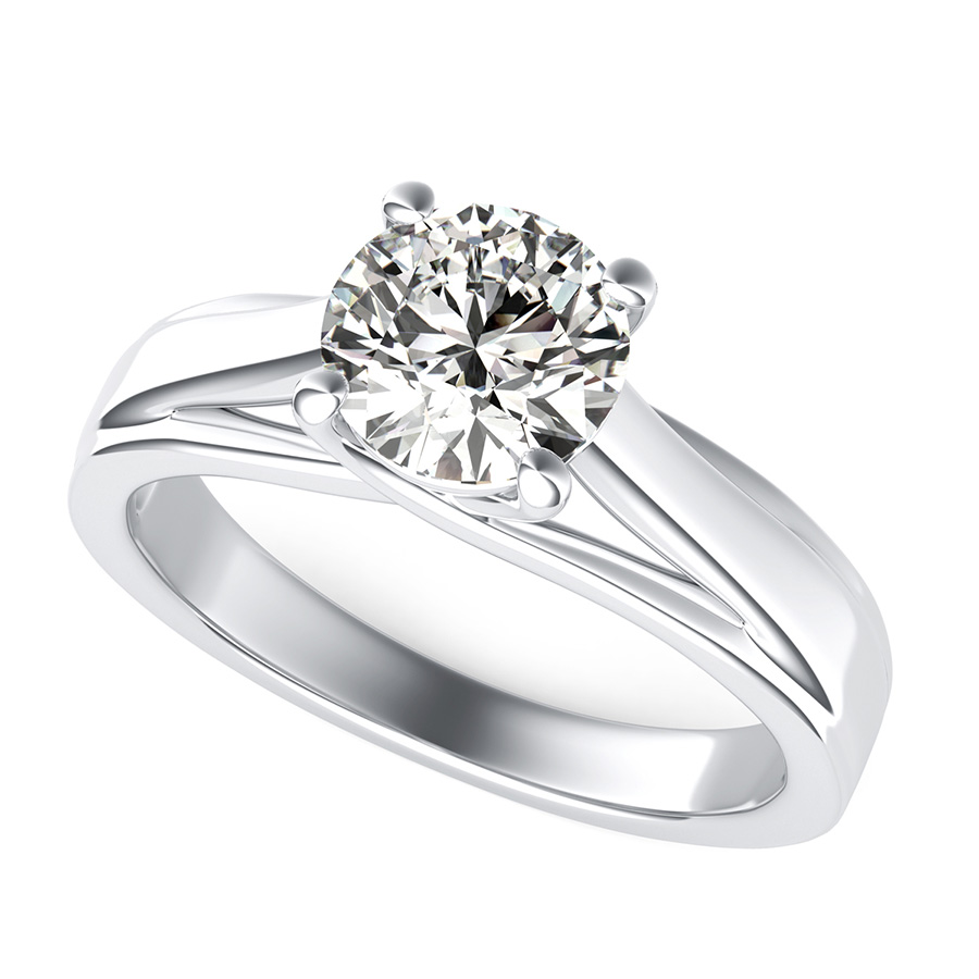 Round Cut Solitaire Engagement Ring - Amelia - Sylvie Jewelry