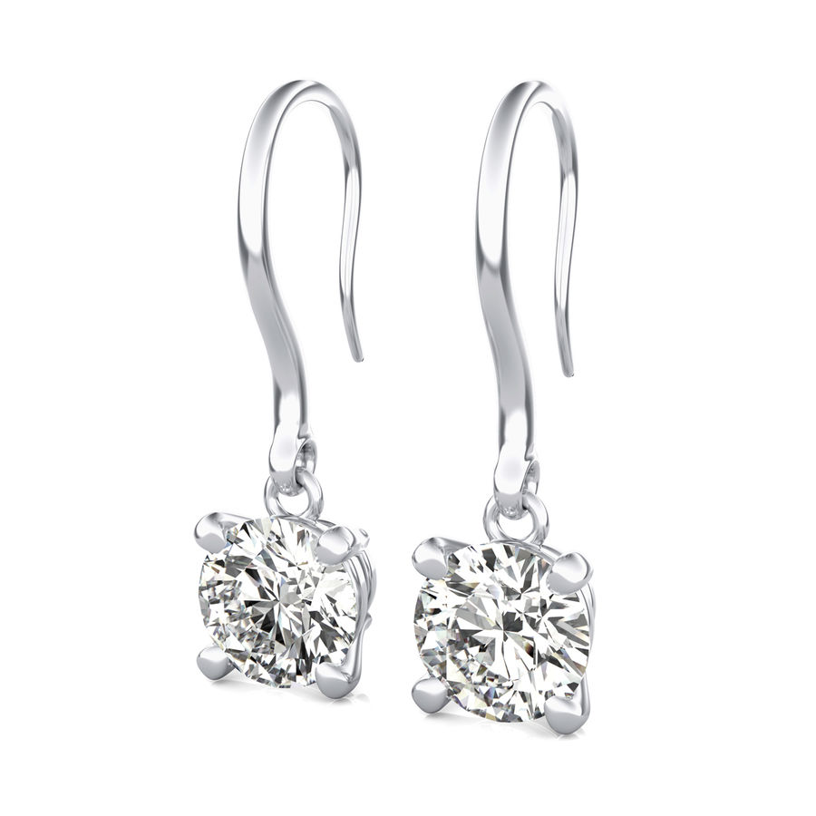 Leverback Solitaire Earrings Edwin Novel Jewelry Design