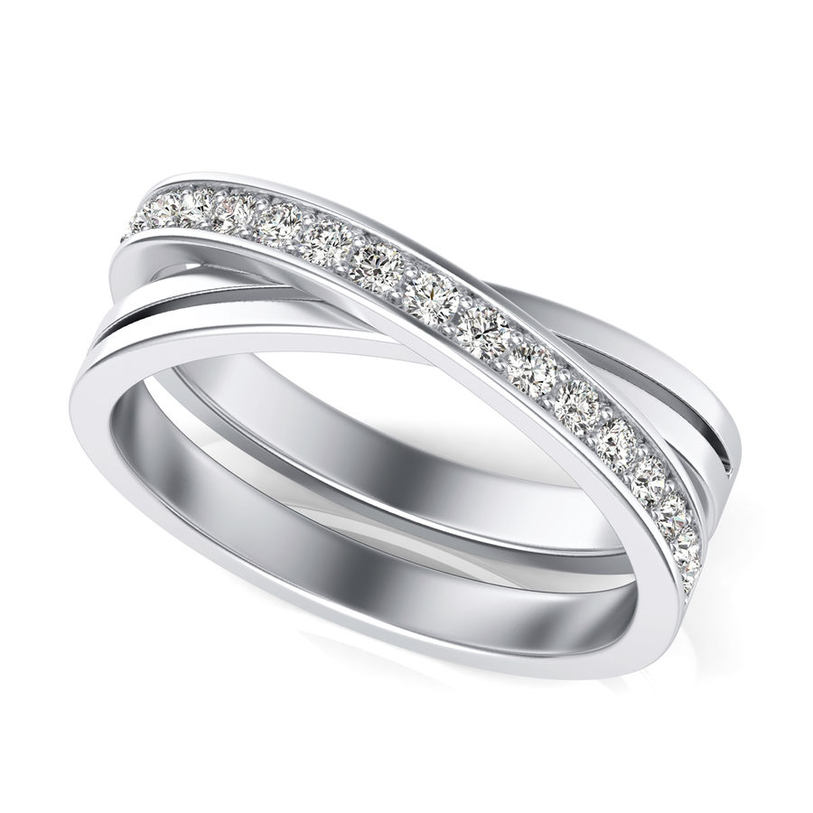 KC Designs 14K Diamond Double X Criss Cross Ring R8739 - Burri Jewelers