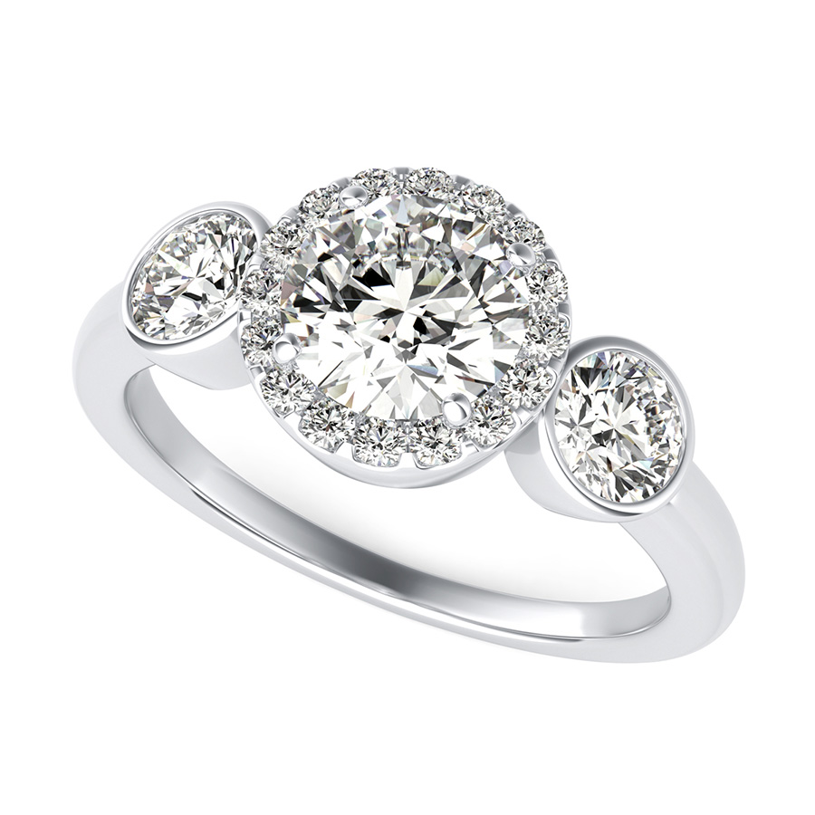 Estate 18k Two Tone Bezel Set Diamond Engagement Ring – Smyth Jewelers