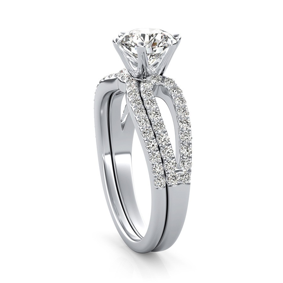 Victoria Royal Infinity Split Engagement Ring With Matching Band ...