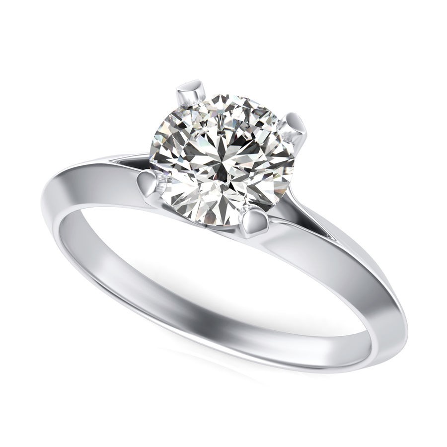 Knife Edge Solitaire Engagement Ring