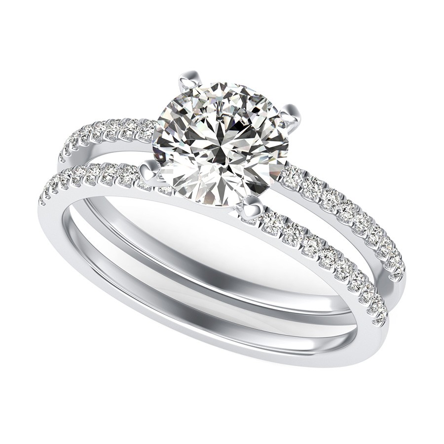  Double Band Engagement Ring