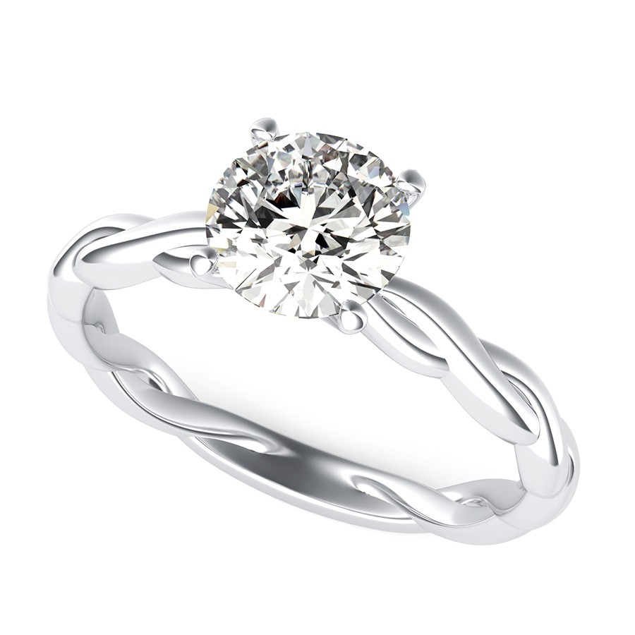Marcela Twist Shank Solitaire Engagement Ring