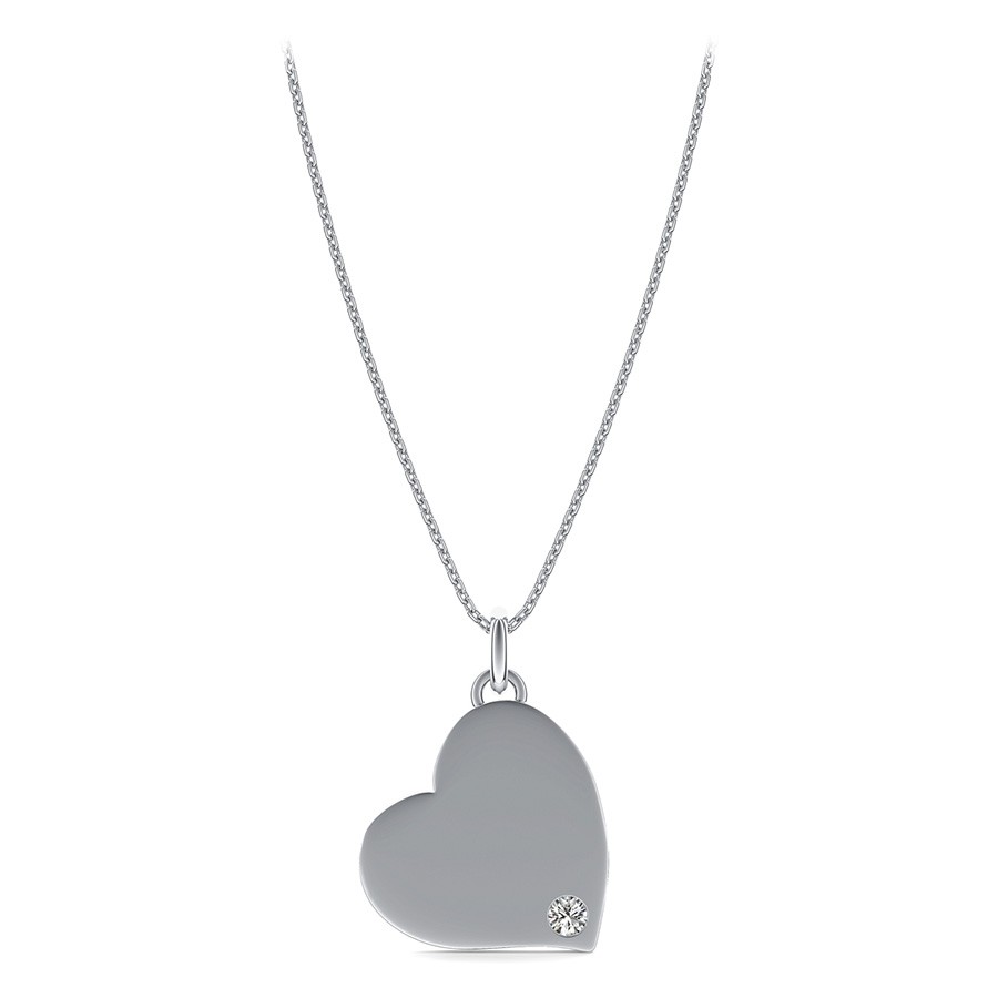 Heart Pendant With A Stone