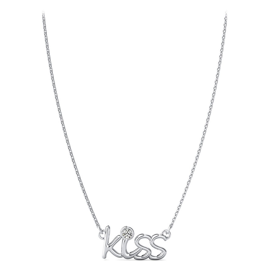 "Kiss" Pendant With A Stone
