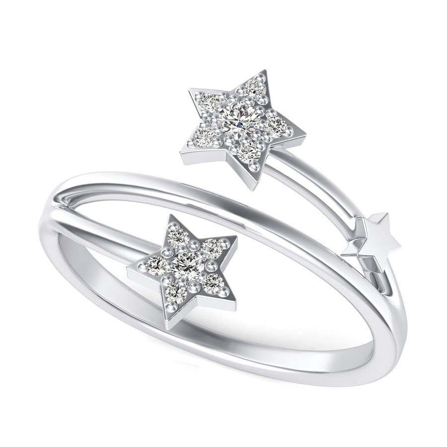 Triple Star Fashion Ring