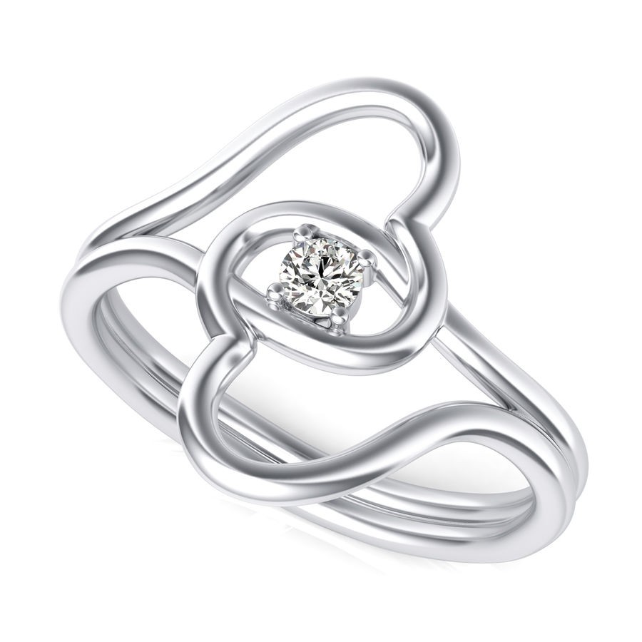 Intertwined Heart Fashion Ring