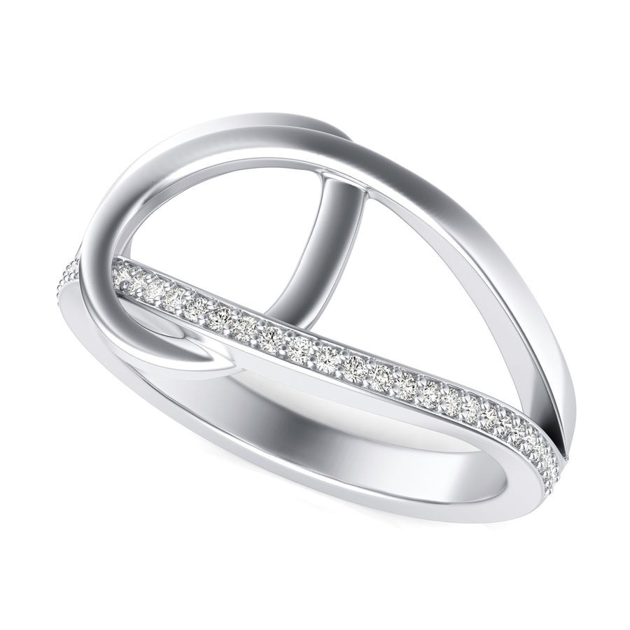 Looped Diamonds Fashion Ring