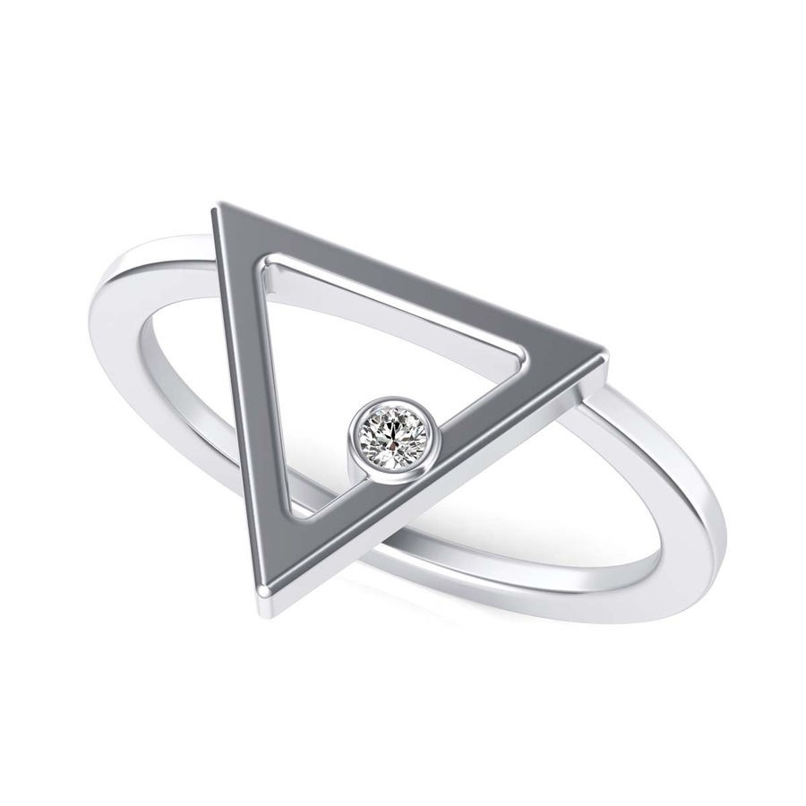 Triangle with Diamond Fashion Ring