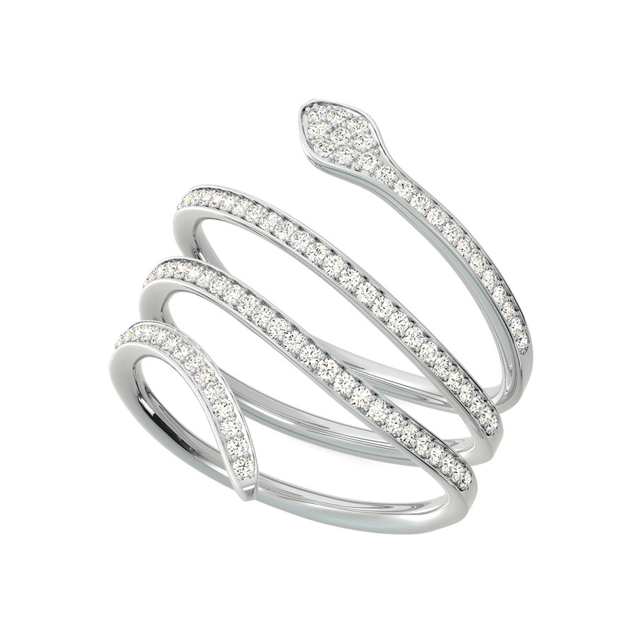 Spiral Snake Skinny Ring