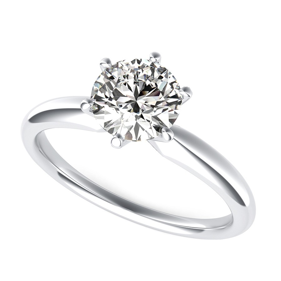 Delicate And Classic Solitaire Engagement Ring