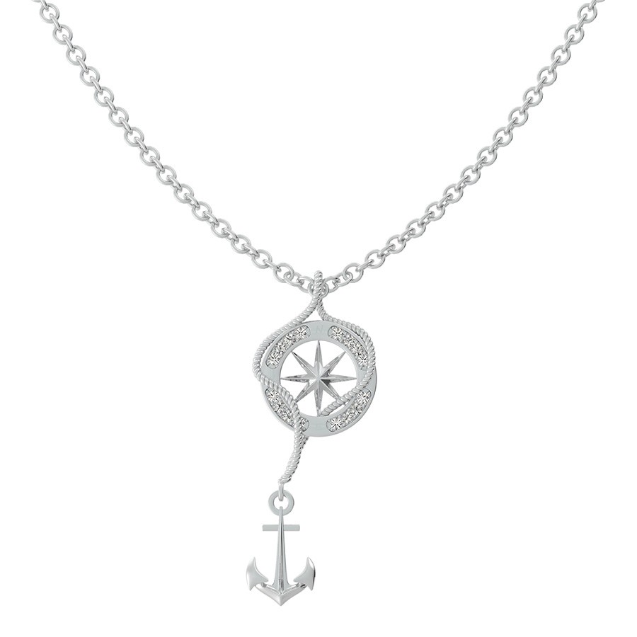 Compass And Anchor Pendant 