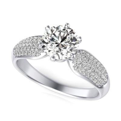 Micro Pave Engagement Ring