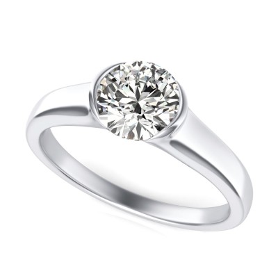 Tension Solitaire Engagement Ring