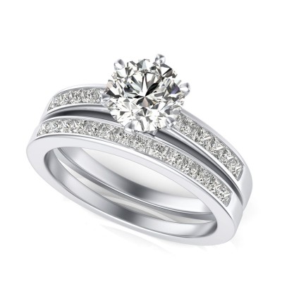 Channel Set Engagement Ring