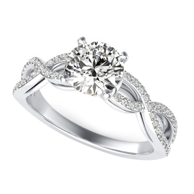 Infinity Twist Engagement Ring
