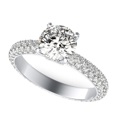 Dulce Royal Micro-Pave Eternity Engagement Ring