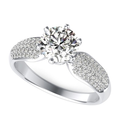 Micro-Pave Engagement Ring