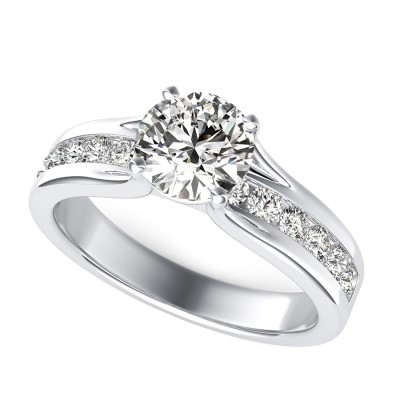 Amore Engagement Ring With Side Stones