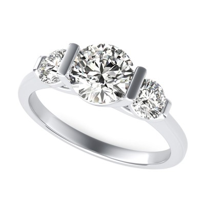 Landora Three Stone Engagement Ring