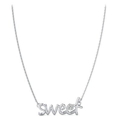 "Sweet" Pendant With Bezel Set Stone