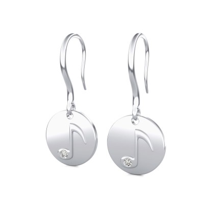 Quater Note Coin Earrings