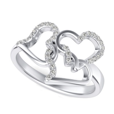 Triple Heart Shape Fashion Ring