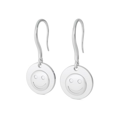 Happy Face Coin Earrings