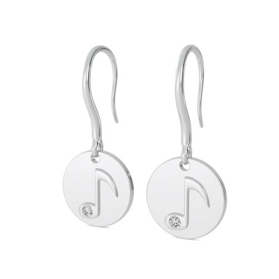 Music Note Coin Earrings