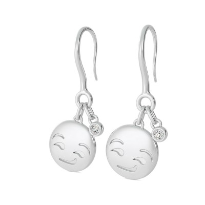 Smirk Emoji Disc Earrings