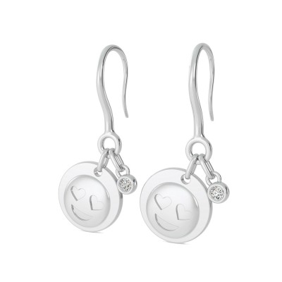 Heart Eyes Emoji Coin Earrings