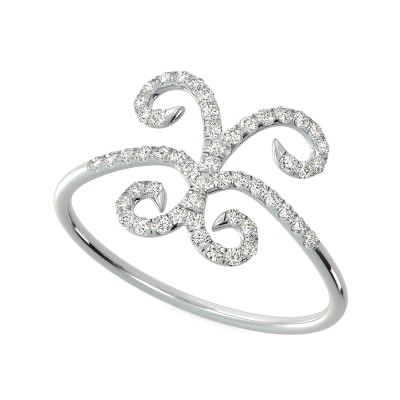 Butterfly Scrolled Skinny Ring