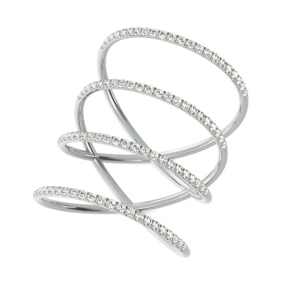 Twisted 4 Row Skinny Ring