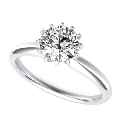 Delicate And Classic Solitaire Engagement Ring
