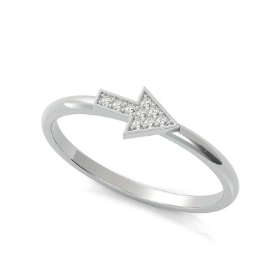 Pave Arrow Stackable Ring