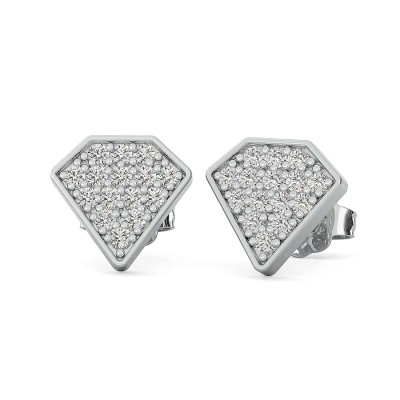 Diamond Shape Cluster Earrings