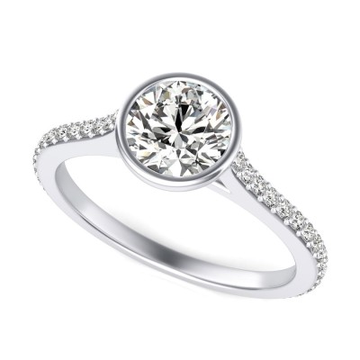 Cathedral Bezel Engagement Ring