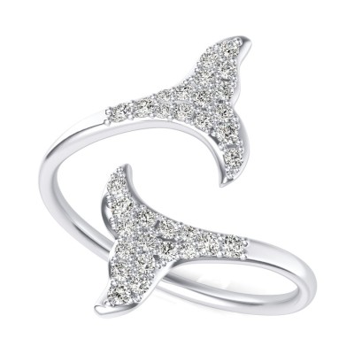 Lucky Dolphin Tail Ring