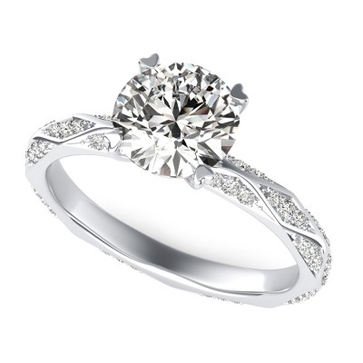 Alexis Pave Eternity Engagement Ring