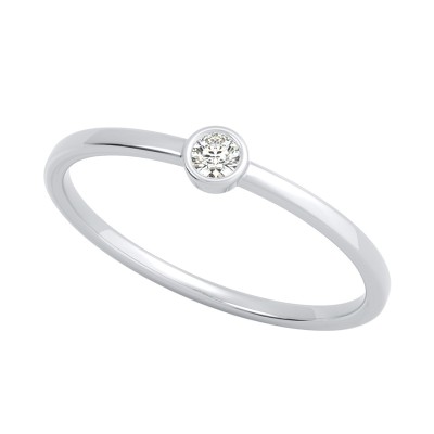 Delicate Thin Bezel Stackable Ring
