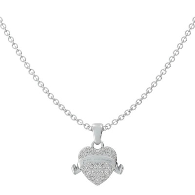 "Forever And Always" Cluster Heart Pendant 