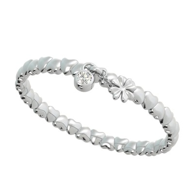 Delicate Thin Heart Band Stackable Ring