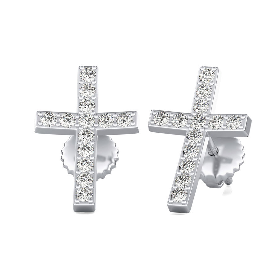Stud Cross Earrings - Edwin Novel Jewelry Design