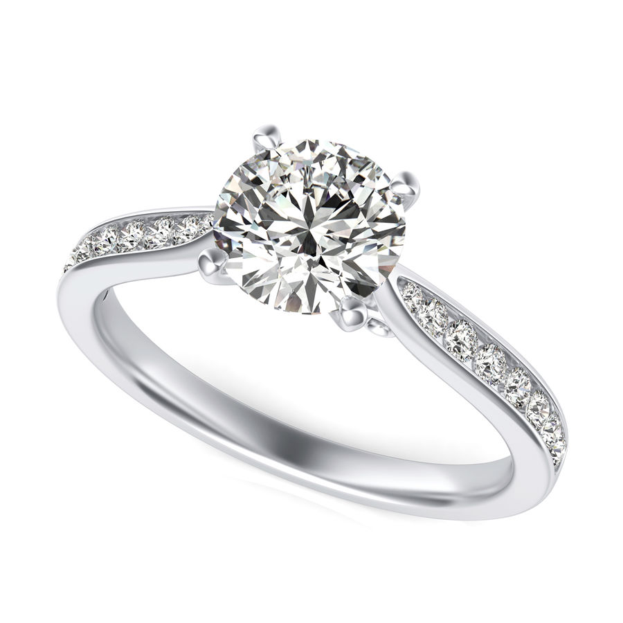 Cathedral Engagement Ring Edwin Novel Jewelry Design