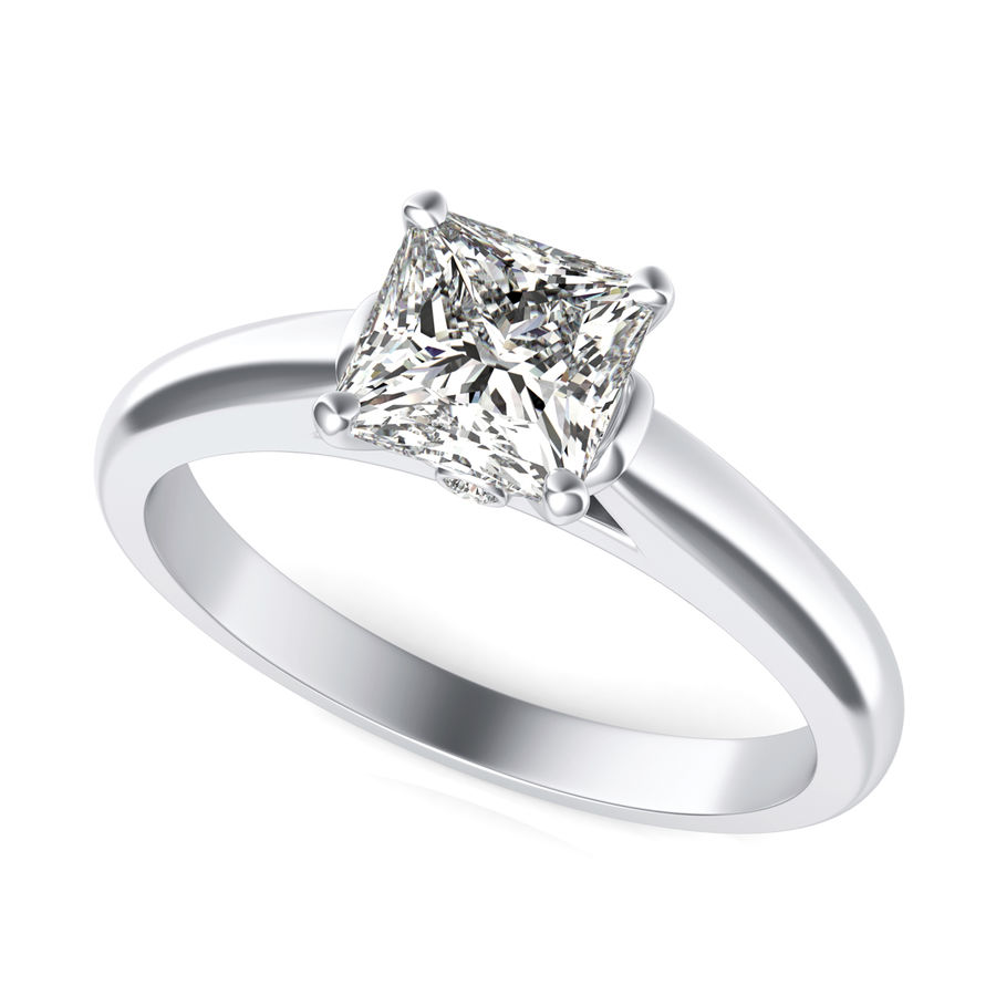 Gemstone Lab Created Jcpenney Rings Rose Gold 1/5 Ctw Princess Lab