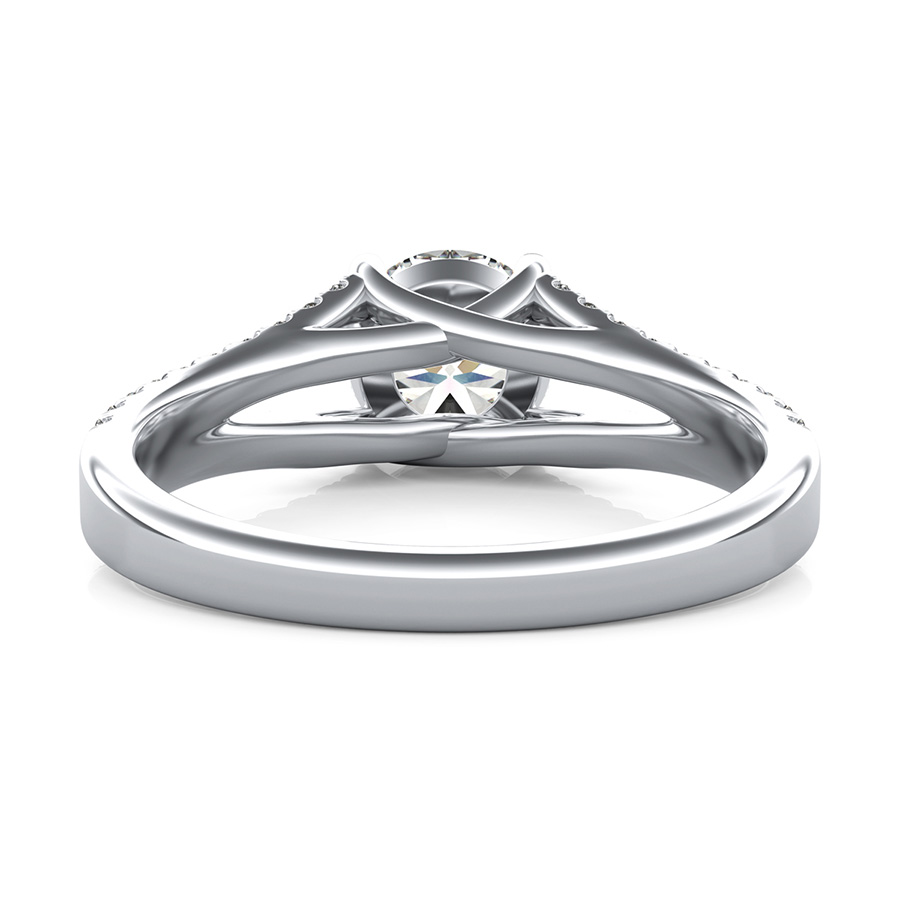Trellis Split Shank Engagement Ring With Side Stones Edwin Novel Jewelry Design