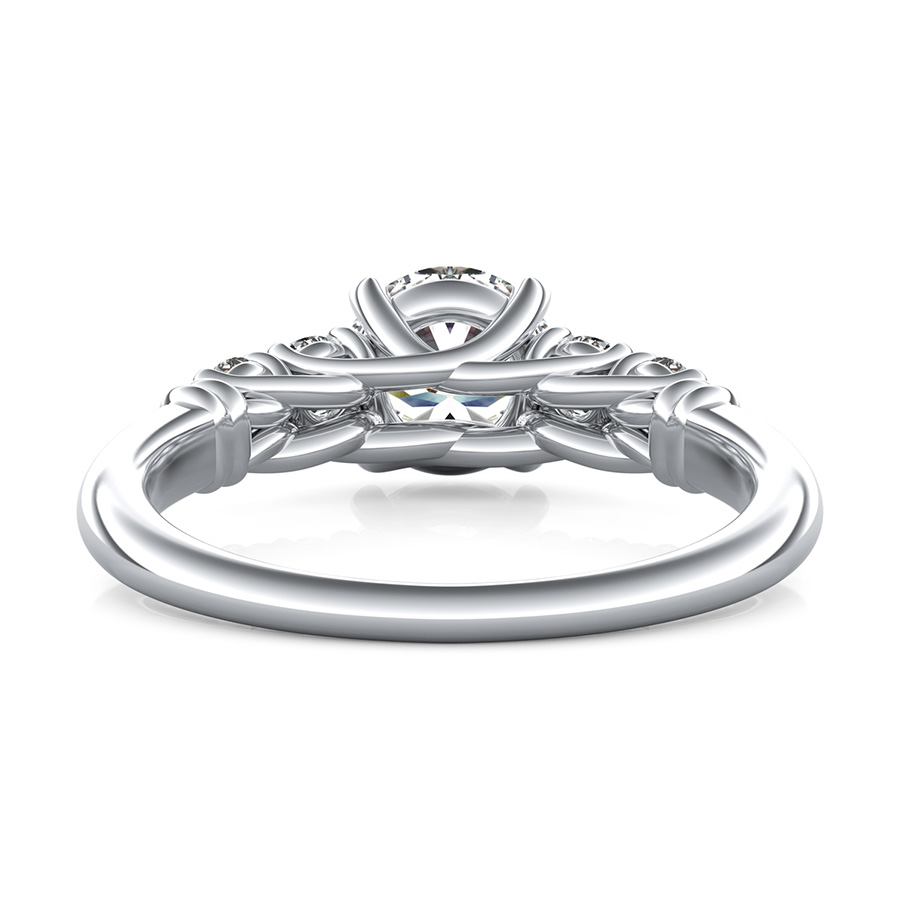 Platinum Seven Stone Trellis Lab Created Diamond Ring (0.50 CTW - F-G /  VS2-SI1)-16025p02l